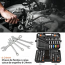 Jogo Ferramentas 222 Peças Mecânico Automotivo Profissional + Brinde especial