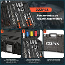 Jogo Ferramentas 222 Peças Mecânico Automotivo Profissional + Brinde especial